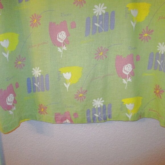 VTG Kiko LINEN Button Up Size 3X BLOUSE Tunic TOP Flowers TROPICAL Lagenlook 80s - Picture 9 of 11